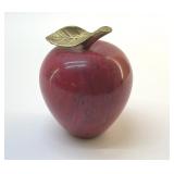 Red marble Apple paperweight