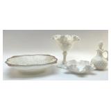 Fenton milk glass compote, dish
