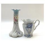 RS Prussia, candlestick and creamer 1800
