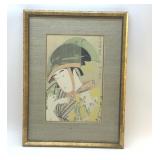 Geisha, girl framed art