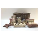 Country kittens in a basket 12"
