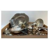 ASSORTED SILVER PLATE SERVING PIECES