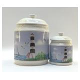 Thompson lighthouse canisters pair