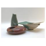 3 POTTERY VASES