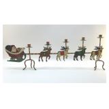 Metal Christmas reindeer, candlestick