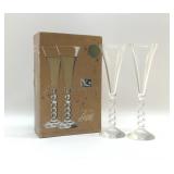 Crystal millennium champagne plates