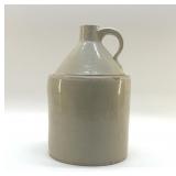 Salt glazed pottery jug with handle 11"