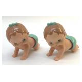 1977 TOMY crawling wind up dolls
