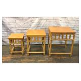 VTG Rattan/bamboo Nesting Table set