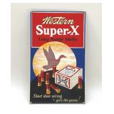 Western super X porcelain sign