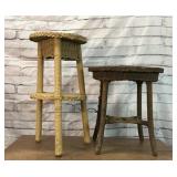 Antique WICKER TABLE pr