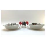 VTG BOWLS, CARDS, NYC DRINKING GLASSES