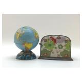 OHIO ART GLOBE BANK, TIN TOASTER TOY