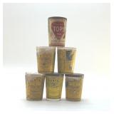 Dental scotch snuff jars, tops snuff jar