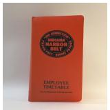 Indiana Harper belt, employee timetable book.