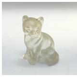 Fenton frosted glass kitten figurine