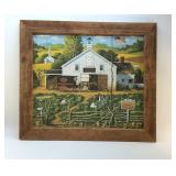 SLEEPY FOX FARMS FRAMED JIGSAW PUZZLE