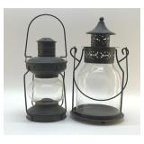 PAIR OF CANDLE LANTERNS 12"