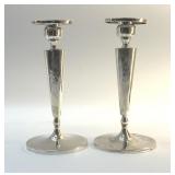 SILVER PLATE CANDLESTICKS