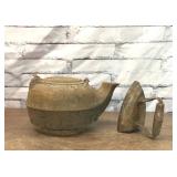 CAST IRON TEA KETTLE, SAD IRON