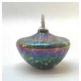 ART GLASS IRIDESCENT OIL BURNER