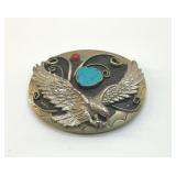 TURQUOISE EAGLE BELT BUCKLE 3