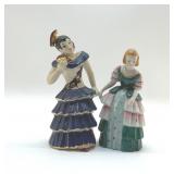 2 vtg lady figurines, occupied Japan, ceramic arts