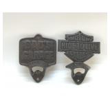 2 CAST-IRON BOTTLE OPENERS HARLEY DAVIDSON