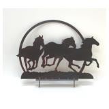 METAL RUNNING HORSES WALL HANGING