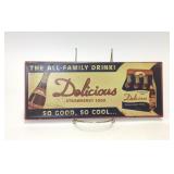 Delicious Strawberry Soda Metal Sign