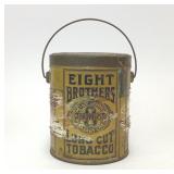 Antique Eight Brothers Long Cut Tobacco Tin