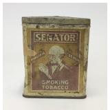 Rare Early 1900s Senator Smoking Tobacco Tin
