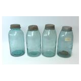 (4) 1/2 Gallon Ball blue jars
