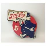Cardboard, Pepsi-Cola advertising sign