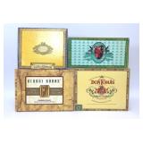 4 ASSORTED CIGAR ADVERTISING BOXES
