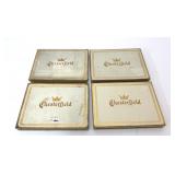 4 FLAT CHESTERFIELD CIGARETTE ADVERTISING TINS