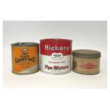 3 ASSORTED VTG TOBACCO ADVERTISING TINS