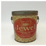 1930s SWIFTS JEWEL SHORTENING TIN BUCKET