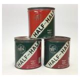 3 VTG Half & Half Tobacco Advertising Tins