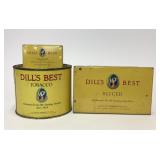 3 VTG Dills Best Tobacco Advertising Tins