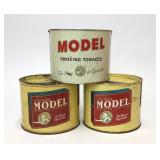 3 VTG MODEL Smoking Tobacco Advertising Tins