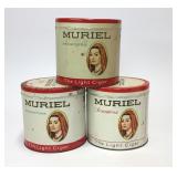 3 VTG Muriel Senators Tobacco Advertising Tins