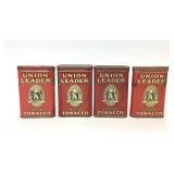 4 VTG Union Leader Tobacco Advertising Tins