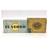 2 VTG El Verso Cigar Advertising Boxes
