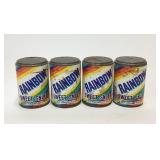4 VTG Rainbow Sweet Snuff Advertising Tins