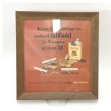 Framed Old Gold Cigarette Advertisement