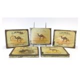 5 VTG Flat Camel Cigarettes Advertising Tins