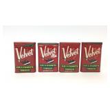 4 VTG Velvet Tobacco Advertising Tins