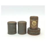 4 VTG ASSORTED SNUFF TOBACCO ADVERTISING TINS