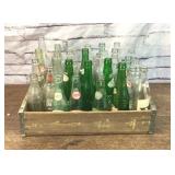 VTG Wood beverage, crate, and bottles